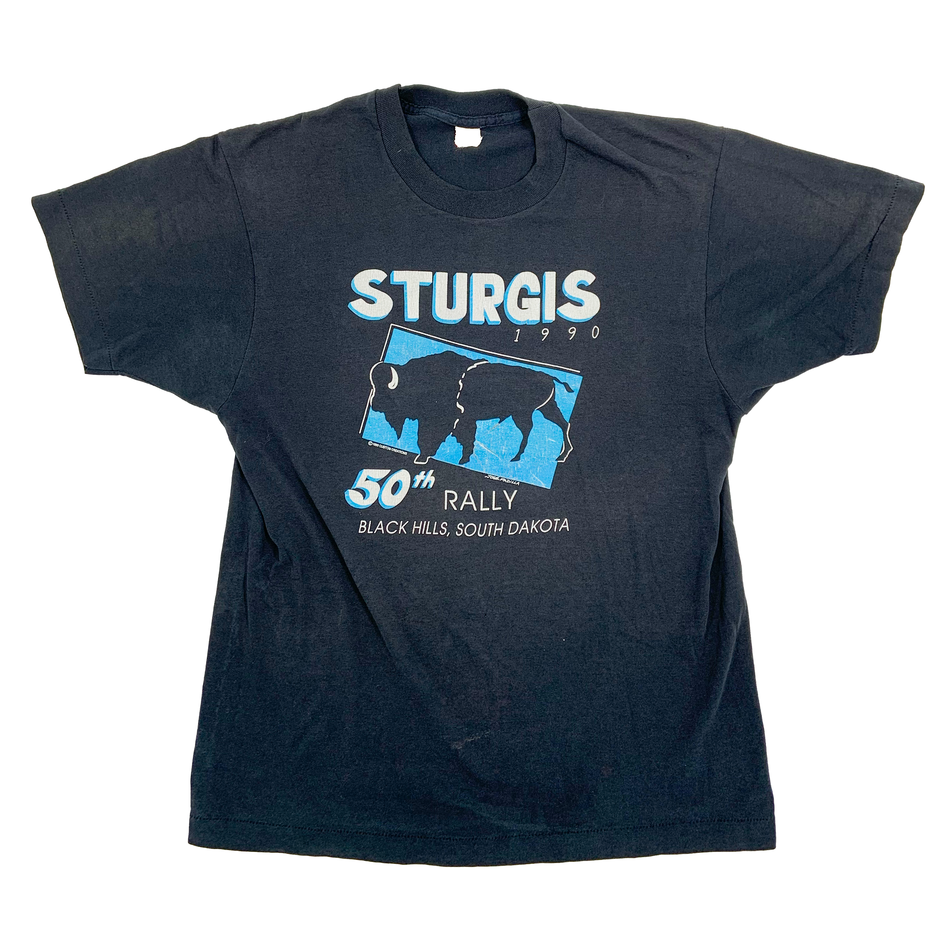 Vintage Sturgis 50th Rally 1990 black t-shirt – Screen Stars Best