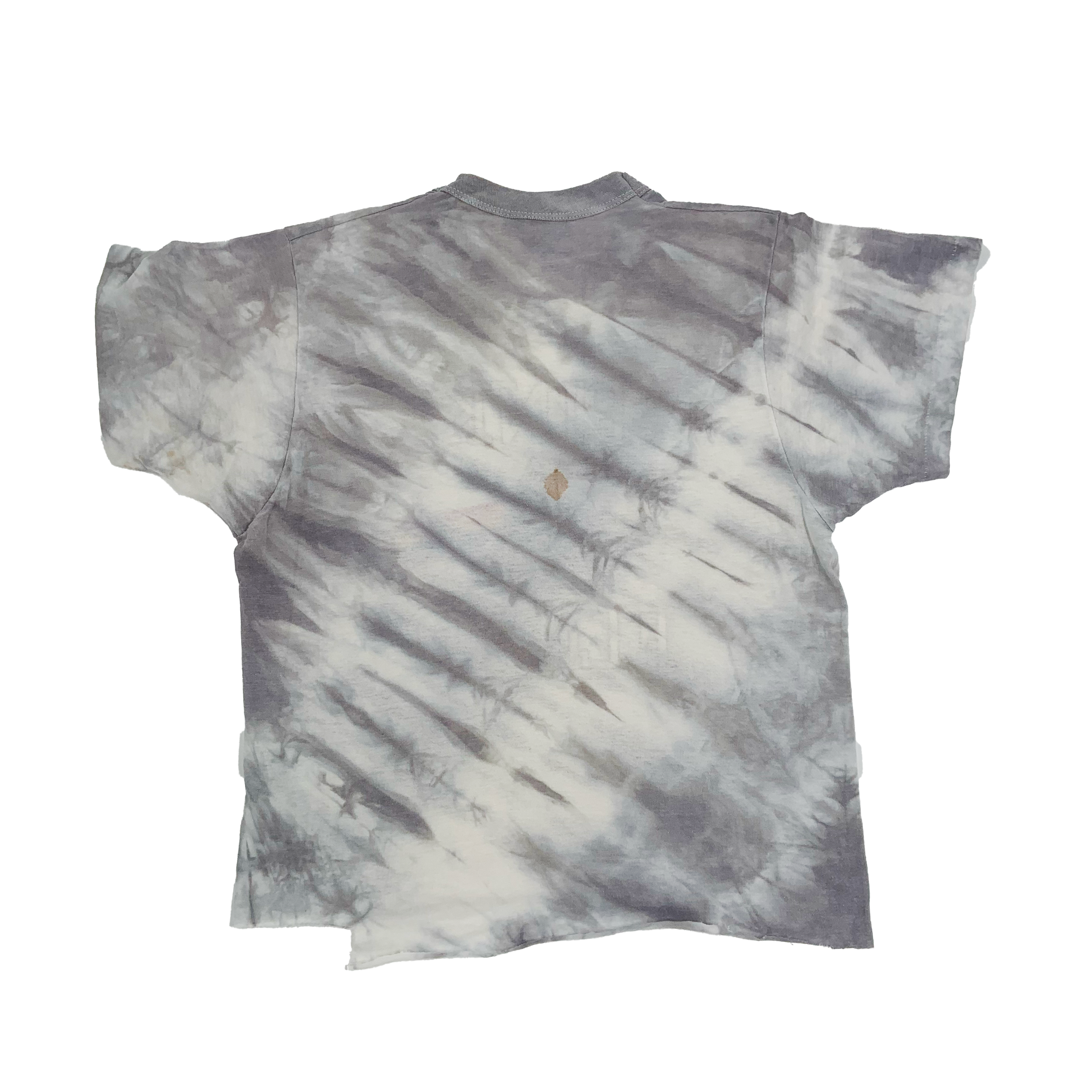 grey tie dye graphic tee