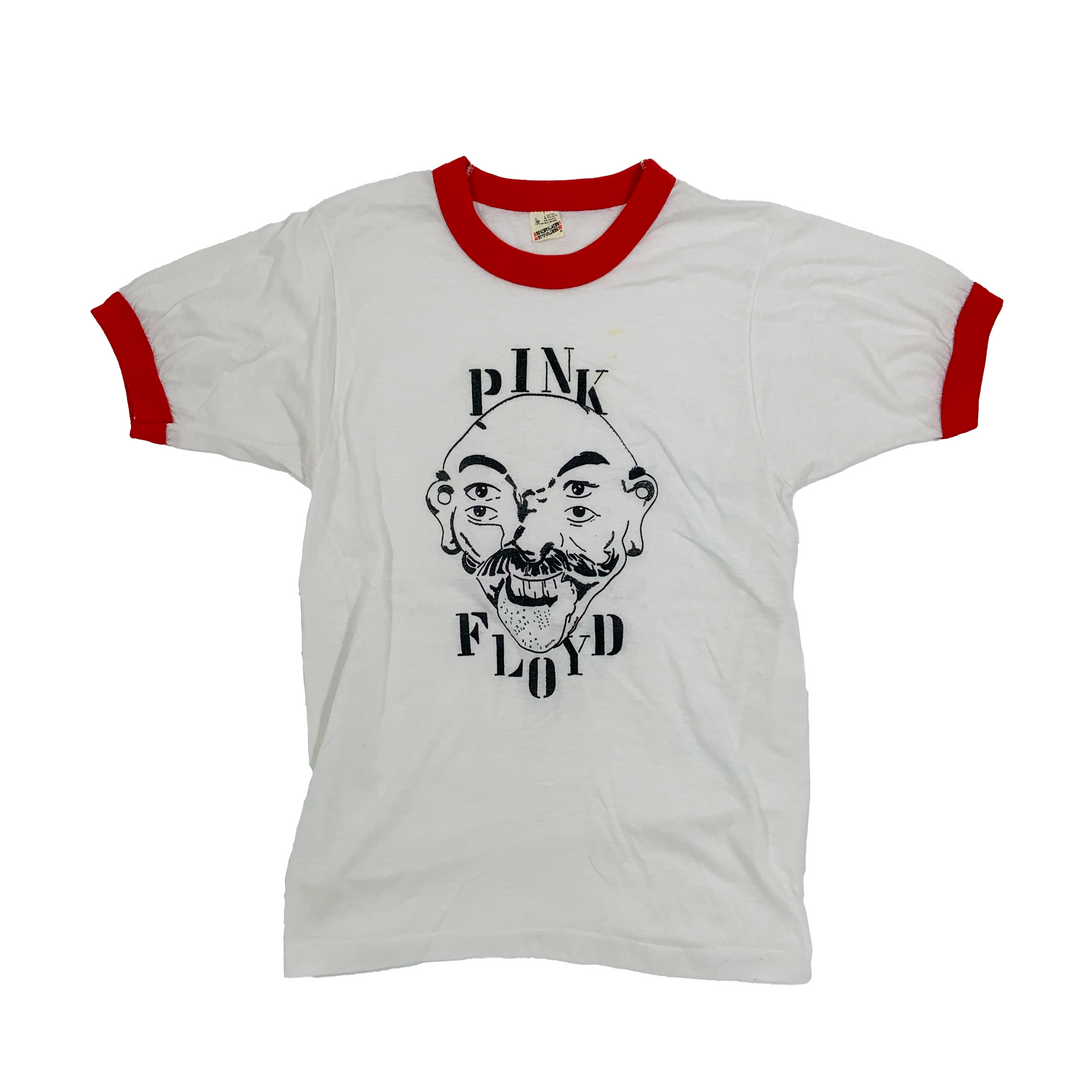 Vintage Pink Floyd face t-shirt with red trim – Screen Stars Best Vintage Pink Floyd face t-shirt with red trim – Screen Stars Best